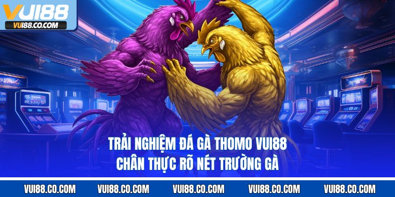 trải nghiệm đá gà Thomo vui88 chân thực rõ nét trường gà